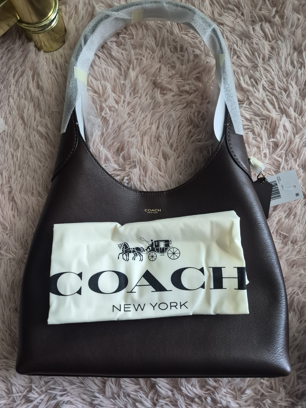 COACH New York Brown Leather Shoulder Bag
